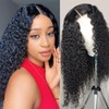 Bafamiya HD Natural Black Deep Wave Wigs Human Hair 200%