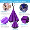 SIEPASA Spar. Saa Double Layer Inverted Umbrella with C-Shaped Handle,