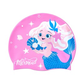 Swimming Cap Girls Swimming Cap Kids Waterproof Swimming Cap CAP06 (Pink)