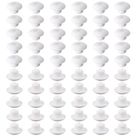 QUARKZMAN 120 Stück Pegboard Hakenverschlüsse, Pegs Board Stecker Regalhaken Stopper Clips Passend für 1/4 Zoll Pegboard Haken zum Verhindern des Herunterfallens von Haken (Weiß)