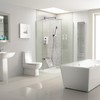 LCEVCGK Shower Faucet Set with Tub Spout, Brushed Nickel Rainfall