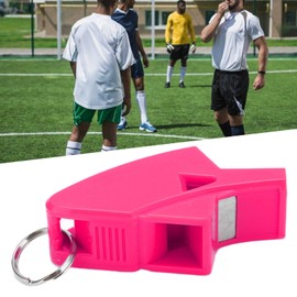 AUHX Referee Dolphin Whistle, Durable Resonant Whistle for Competition Sports (Pink Red)