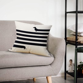 Mancheng-zi Dachshund Gifts, Dachshund Pillow Covers 18x18,Dachshund Gifts for Women,Dachshund Mom Gifts,Dachshund Decor, Reserved for The Dog Pillow