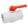 Midline Valve 482T300 PVC Ball Valve Red T-Handle Water Shut-Off
