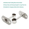 2 Pack Ceiling Mount Bracket, Stainless Steel Wardrobe Pipe Bracket