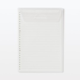 MUJI 83767013 Planted Trees Paper Backed Loose Leaf with Case, B5, 7mm Horizontal Rule, 26 Holes, 30 Sheets