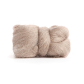 100% Natural Mongolian Cashmere Wool Top Sliver, Undyed Light Brown Fawn Color, 1 OZ Size, Best for Spinning, Tapestry, Needle Felting, Wet Felting, 13 Micron