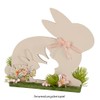 Ideen mit Herz Decorative Wooden Rabbit, Rabbit with Rabbit Child,