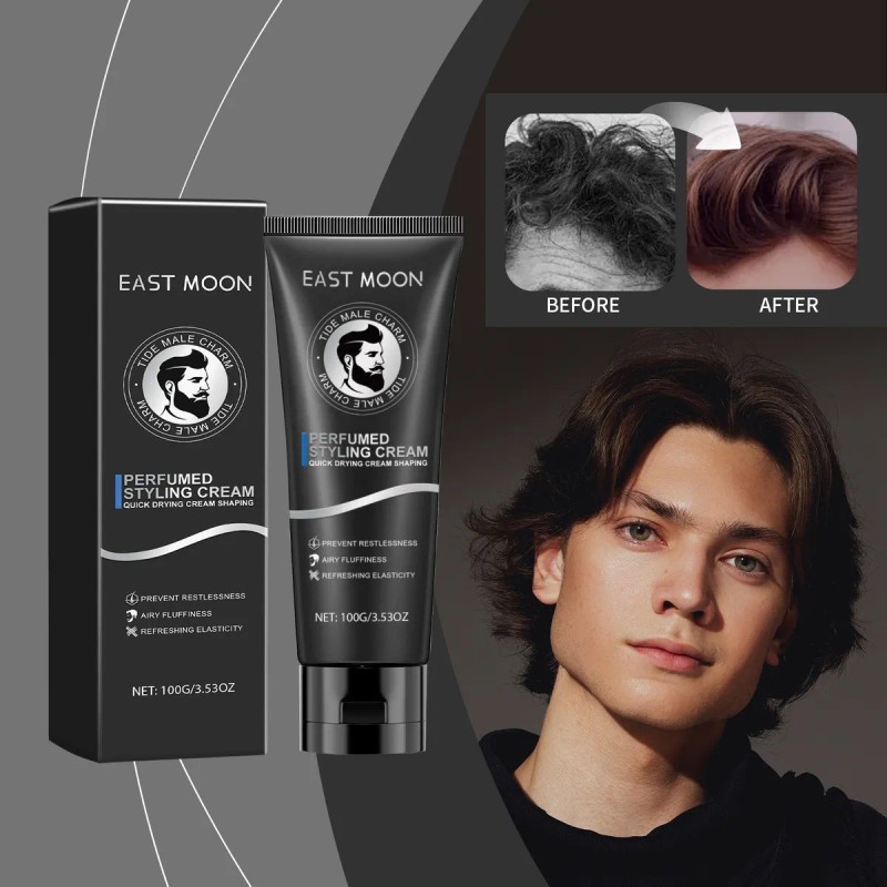 Gel Capilar Tipo Crema De Fibra Para Hombre Con Fijación