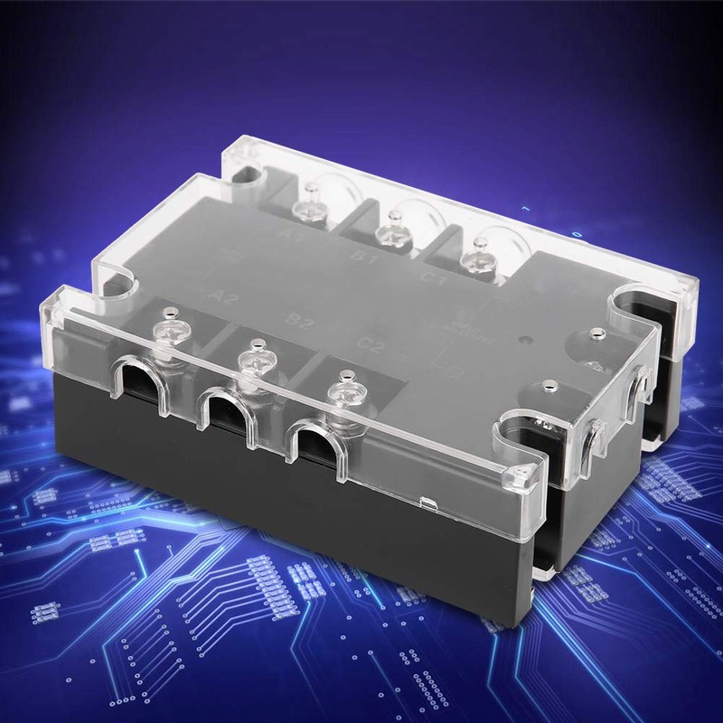 Fafeicy 3 Phase Solid State Relay AC to AC SSR