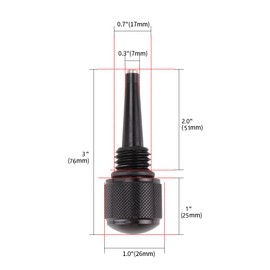 muge racing 2Pcs 55201 Magnetic Oil Dipstick for Inverter Generators with O Ring Compatible with Wen, Yamaha, Predator(Black)