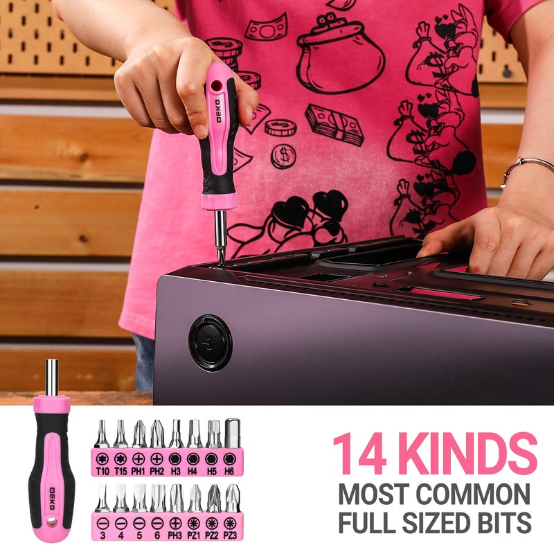 DEKOPRO Tool Set for Women: Pink Tool Set for Home