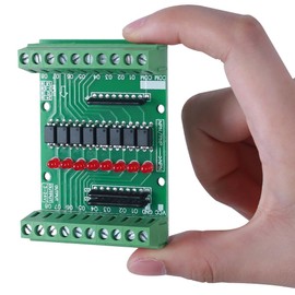 Optocoupler Isolation Module,DC 12V 24V 8-Channe Optocoupler Isolation Board PNP NPN Low High Level Output Signal Converter