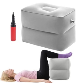 Inflatable Leg Lift Cushion, Inflatable Disc Cube, Step Positioning Cube, Relaxation Cube, Inflatable Foot Rest Travel Cushion with Pump, to Relieve Intervertebral Discs