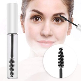 Tubo de rímel vacío con inserto de goma, 5 colores, tubo de delineador de ojos transparente de 10 ml con varita para pestañas, aceite de ricino, botella vacía para contenedor