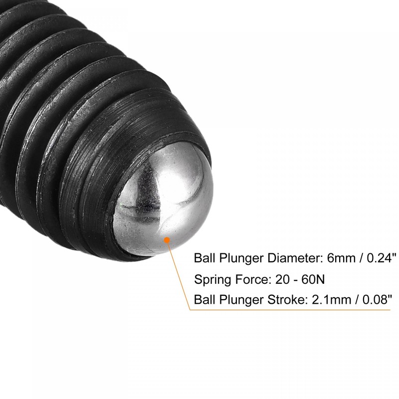 sourcing map Grub Screws with Ball Head M10 x 12