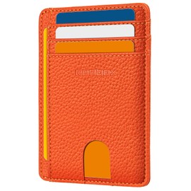 Slim Minimalist Front Pocket RFID Blocking Leather Wallets for Men and Women Gift Box