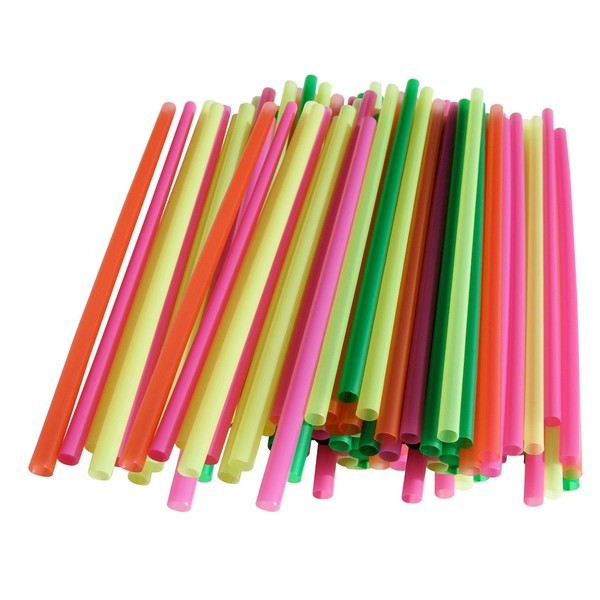 2 X Assorted Color Giant Straws-200 Pieces