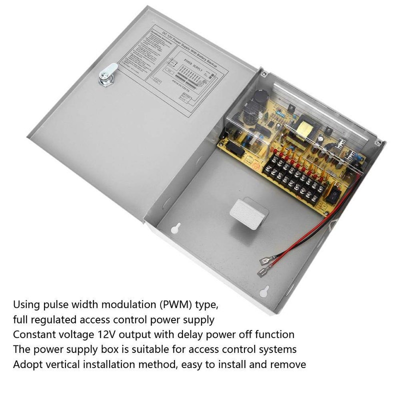 Power Box, UPS PWM 12V 10A Power Supply Control Vertical
