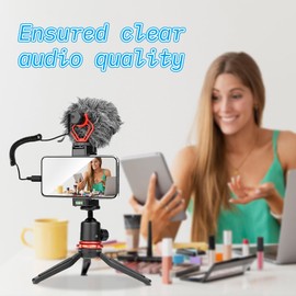 Gbformat Microphone Adapter Cable Audio Cable Type C to 3.5 mm TRS Aux Cable with Microphone Type C Adapter Cable Compatible with Type C Phone, Lavalier Microphones