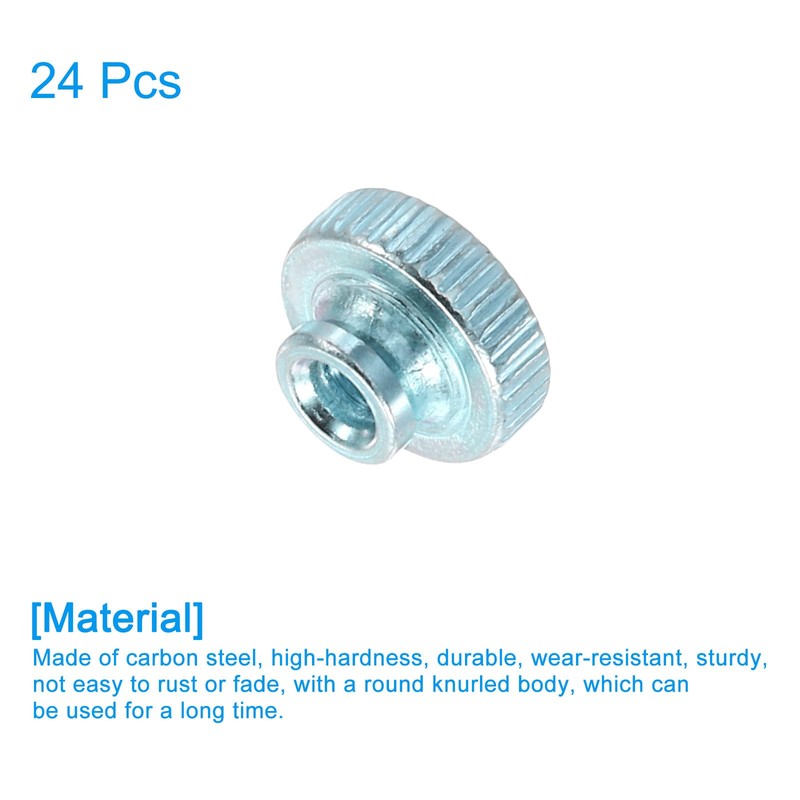QUARKZMAN Knurled Thumb Nuts 24 Pcs M3 High Head High