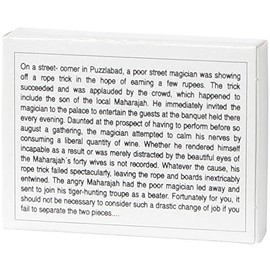 Bartl 102527 English Version of the Mini Wooden Puzzle The Indian Rope Trick Made of 2 Strings and 2 Small Wooden Pieces