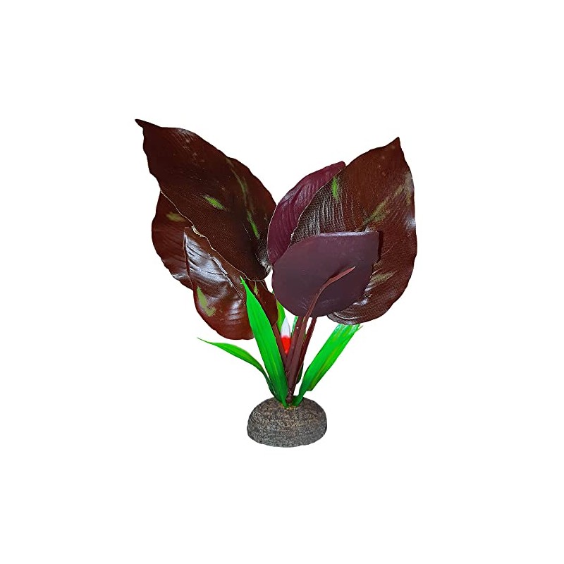 Fluval Betta Red Lizard's Tall Plant, Plastic Plant Aquarium Decoration