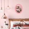 Funerom 20 x 16 inch Pink Wall Mirror Oval Bathroom