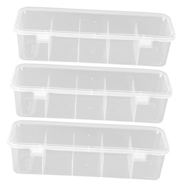 iplusmile Hair Ties Organizer Box with 6 Compartments Portable Hair Tie Holder Clip Organizer Cable Storage Box Home Travel