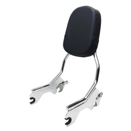 YHMOTO Detachable Sissy Bar Upright Backrest With Docking Hardware Kit Fit For Harley Softail FLDE FLHC FLHCS FLSL FXBB and FXST models 2018-2024 (Chrome)