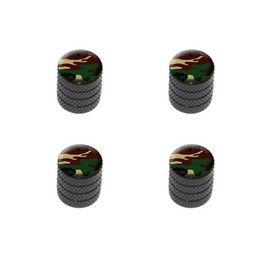 GRAPHICS & MORE Camouflage Army Soldier Tire Rim Wheel Aluminum Valve Stem Caps - Black Color