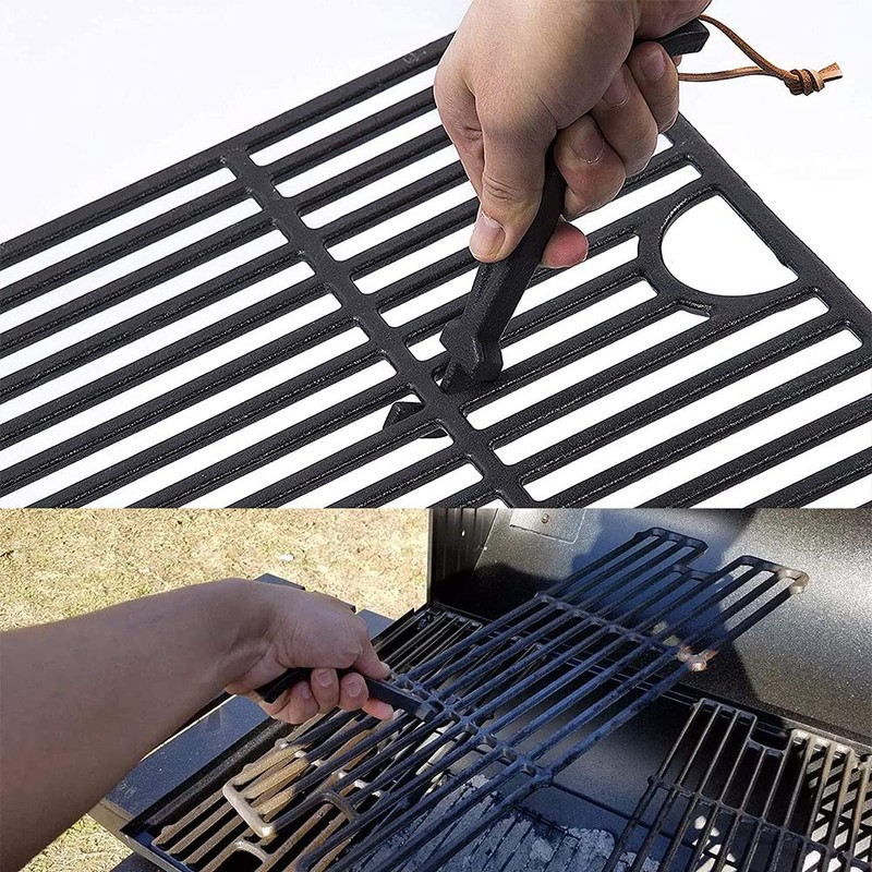 AJinTeby Grill Grate Lifter Cast Iron Universal Cooking Grid Lifter