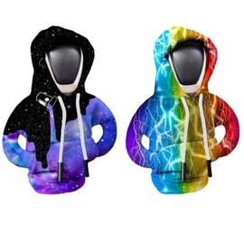 Bessy shop Hoodie Gear Shift,2 pcs Car Gear Shift Knob Cover Creative Gearstick Lever Hoodie Creative Auto Knob Gear Stick Protector, for Car Comfortable Car Shift Lever