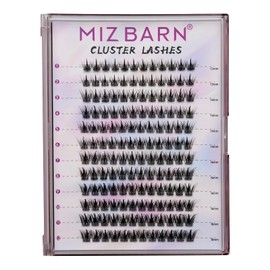Miz Barn 120PCS Cluster Diy Lash Extensions Individual Lashes Ultra-Large Capacity Wispy Manga Eyelashes Thin Band Individual Cluster Lashes Kit for Self Application (DIY03)