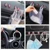 WINKA Bling Car Hooks 4pcs Crystal Accessories Cute Dashboard Hook