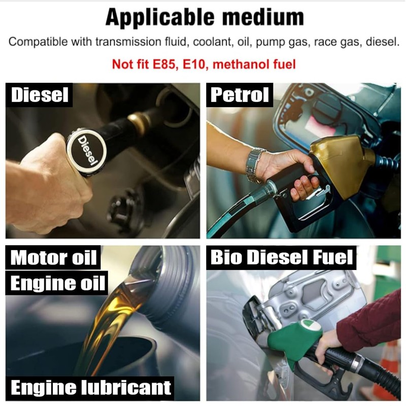 6AN Fuel Line, 3/8 Transmission Cooler Hose,AN6 Braided Fuel Hose