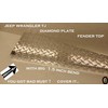 Fits JEEEP WRANGLER TJ DIAMOND PLATE FENDER TOP COVERS WITH