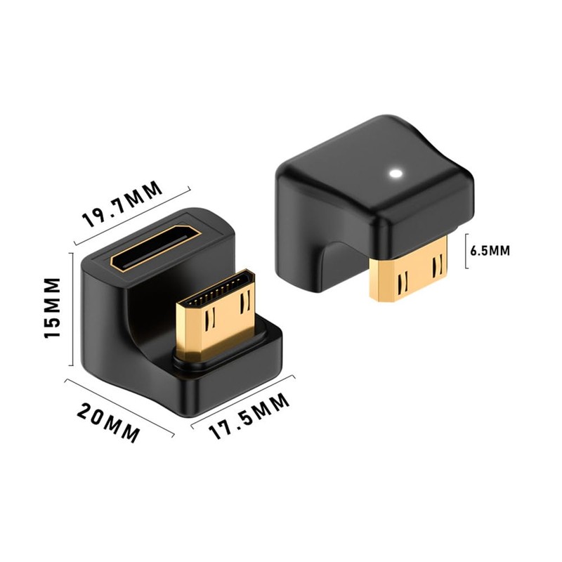 cablecc Mini HDMI 1.4 Up Opposite U 360 Degree Shape