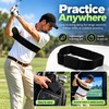 Golf Swing Arm Strap for Beginner Practice – Black Double-Ring