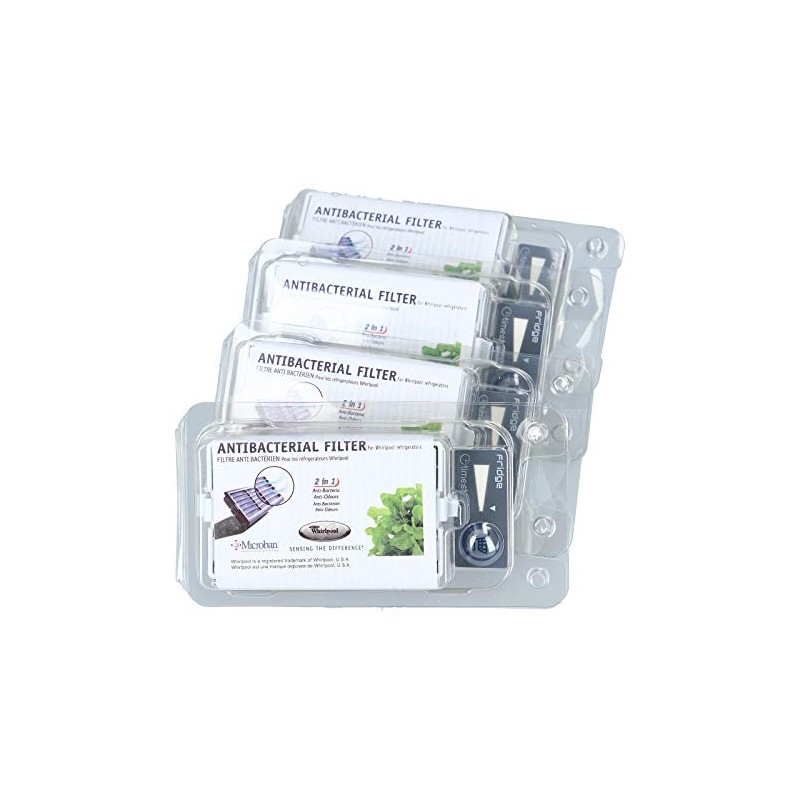 4x Microban Antibacterial Filter HYG001/ANT001 for Bauknecht/Whirlpool Refrigerator