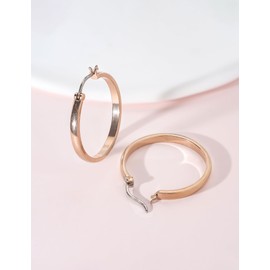 Limerencia G23 Pure Titanium Hypoallergenic Hoop Earrings for Women Sensitive Ears (No Gem, 20mm, Rose Gold)