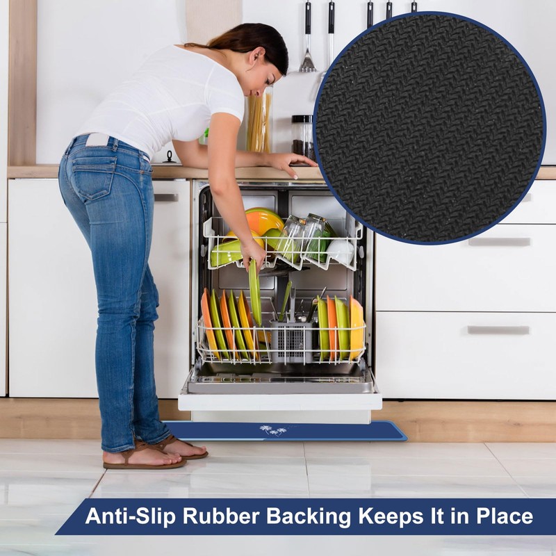 Incycall Fridge Mat - 8.2" x 37.2"Refrigerator Mats with Water