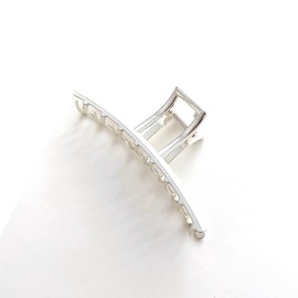 1 Stück Metall Haarklammer Groß, claw clip haar klammern,Rutschfester Haarspangen Damen Haar mit Starkem Halt, für Damen Mädchen dickes und dünnes Haar,Silber