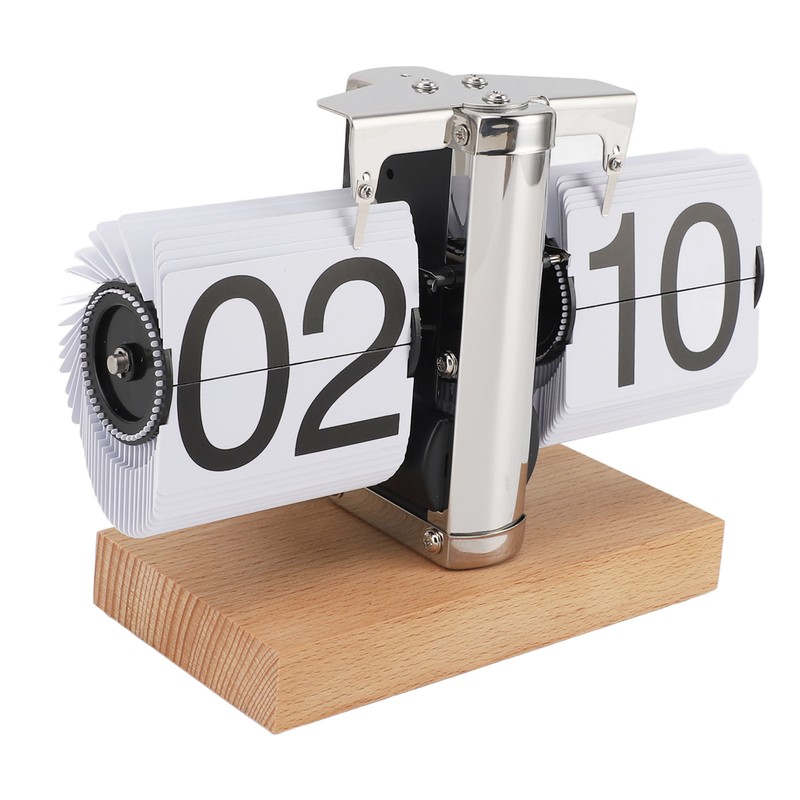 Retro Digital Flip Down Clock Flip Desk Clock Mechanical Battery