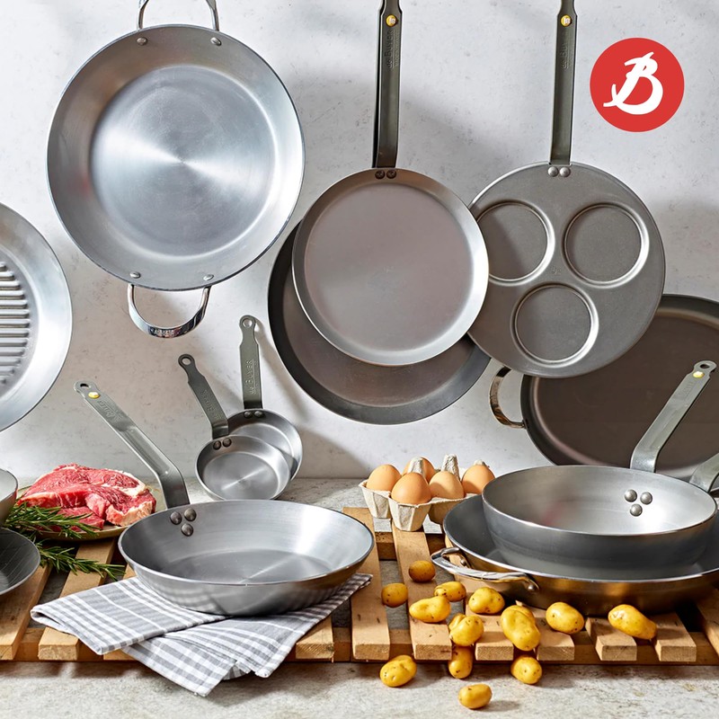 De Buyer MINERAL B Carbon Steel Crepe & Tortilla Pan