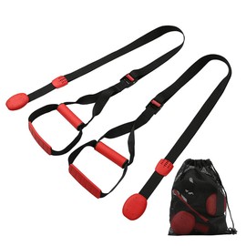 Feishibang Bodyweight Training Fitness Kit Include Cylinder Handles,Straps for Door Anchor Point for Adjustable Height Full Body Training Equipment V1