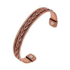 Wonder Care Pure Copper Bracelet For Women and Men Adjustable Copper Bracelet For Men Magnetic Copper Kada with 2 Magnets