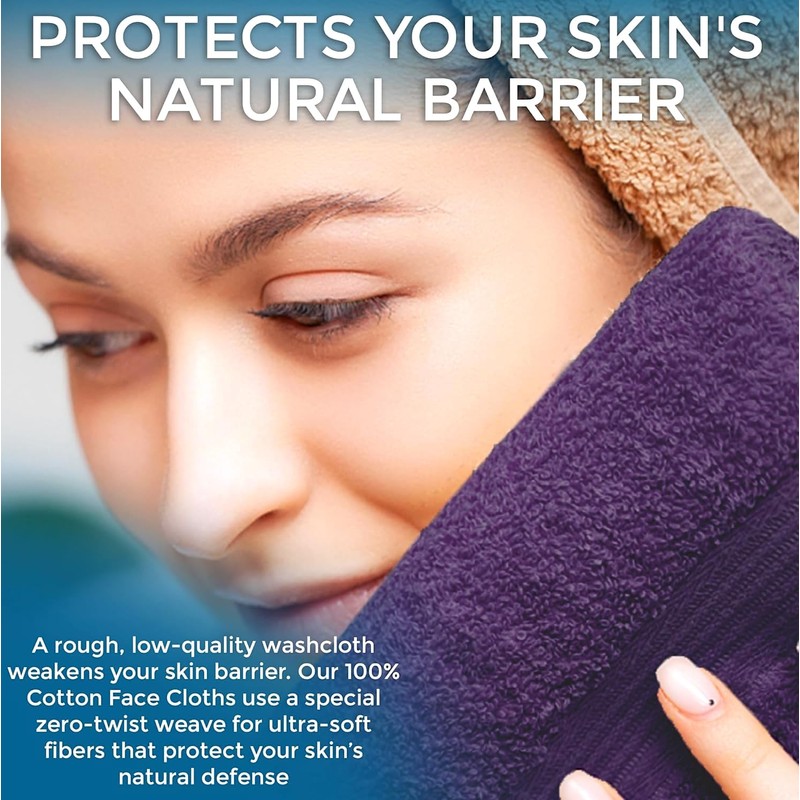 Towelogy® Luxury Flannel Face Cloth | Ultra Soft 100% Cotton