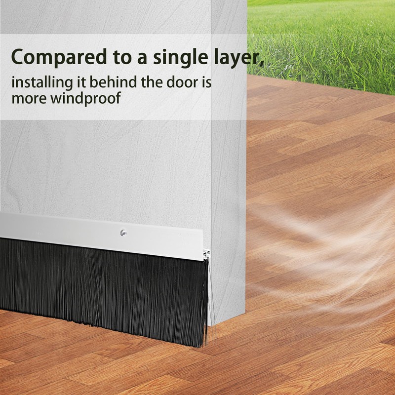 2 Pack Double Layer Door Brush Sweep – 2.5" W