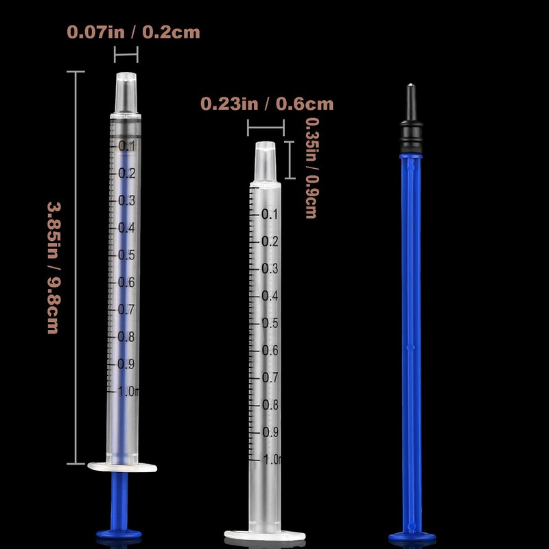 Gufastoe Pack of 50 1 ml Syringe with Protective Caps